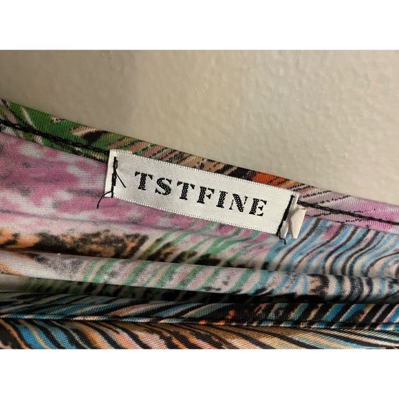 Tstfine Size 2XL Womens Peacock Print Maxi Dress #T-4-15 - Picture 3 of 8